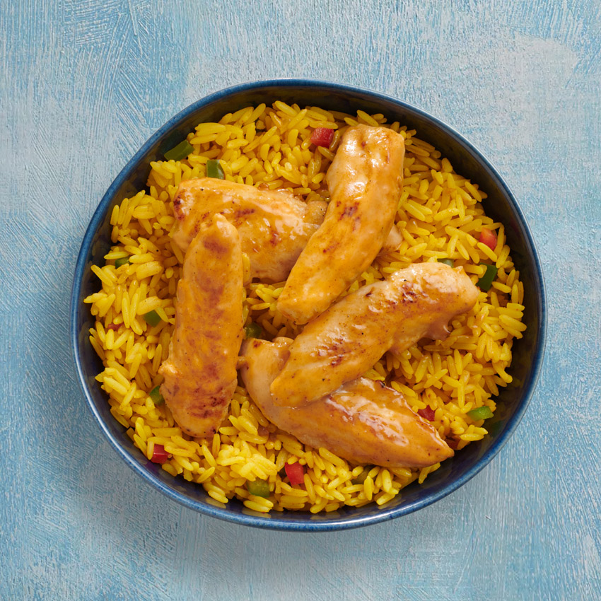 Grilled Chicken Strips With Spicy Rice Nando s grilled-chicken-strips-with-spicy-rice-nando-s